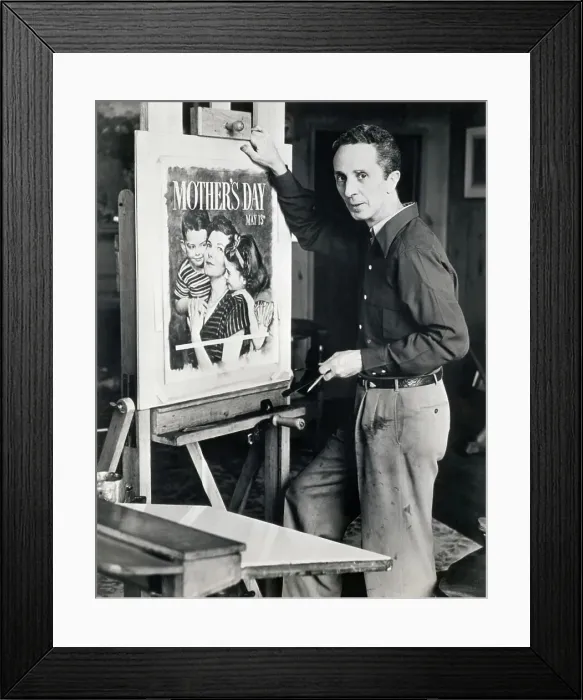 Framed Print : Norman Rockwell Working On Mother'S Day Framed Print : Norman Rockwell Working On Mother'S Day