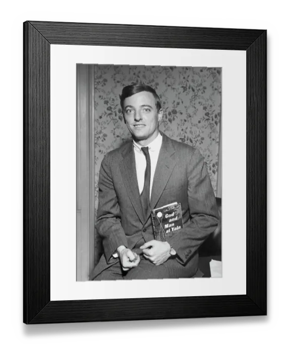 Framed Print : William F. Buckley Holding His First Book Framed Print : William F. Buckley Holding His First Book