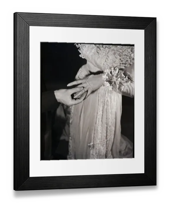 Framed Print : Groom Placing Ring on Bride's Finger Framed Print : Groom Placing Ring on Bride's Finger