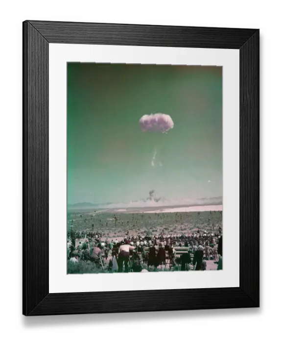 Framed Print : Mushroom Cloud from Atomic Explosion Framed Print : Mushroom Cloud from Atomic Explosion