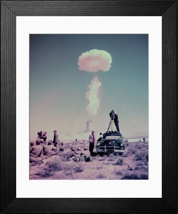 Framed Print : Spectator Filming Mushroom Cloud Framed Print : Spectator Filming Mushroom Cloud