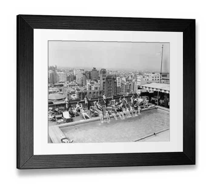 Framed Print : Roof Top Pool at the Hotel Carrpra Framed Print : Roof Top Pool at the Hotel Carrpra