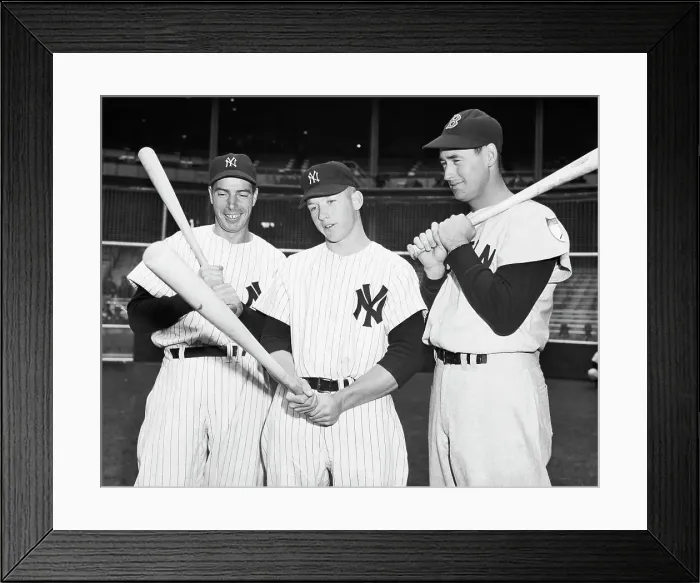 Framed Print : Joe Dimaggio, Mickey Mantle And Ted Will Framed Print : Joe Dimaggio, Mickey Mantle And Ted Will