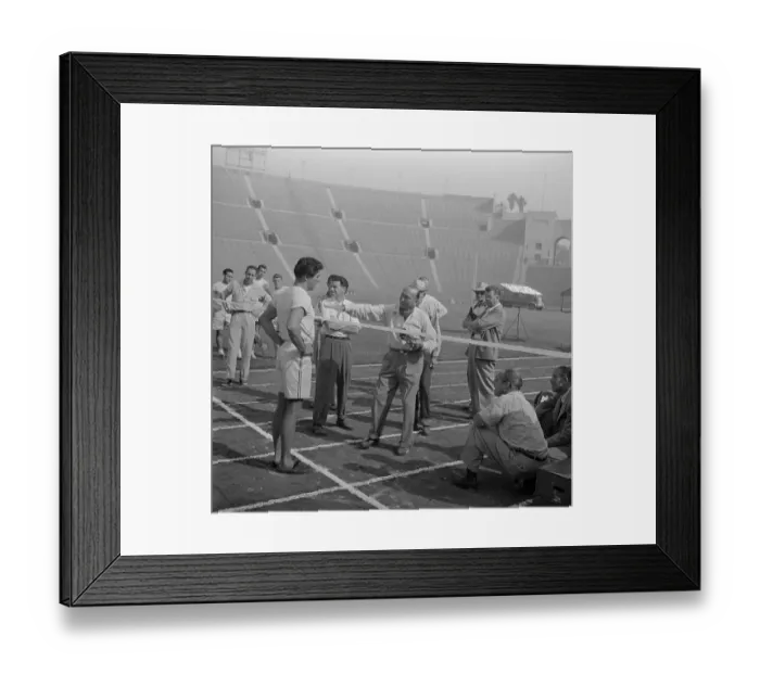 Framed Print : Burt Lancaster on Movie Set