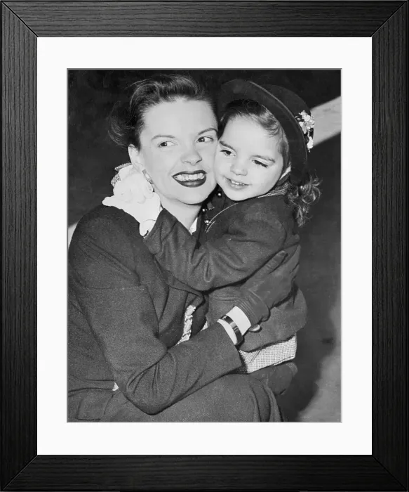 Framed Print : Judy Garland Being Hugged by Her Daughter Liza Framed Print : Judy Garland Being Hugged by Her Daughter Liza
