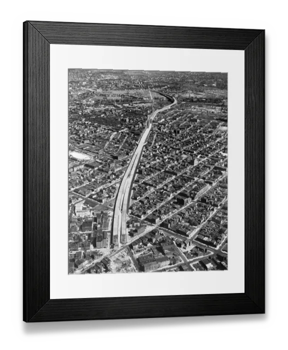 Framed Print : Brooklyn-Queens Expressway Under Construction Framed Print : Brooklyn-Queens Expressway Under Construction