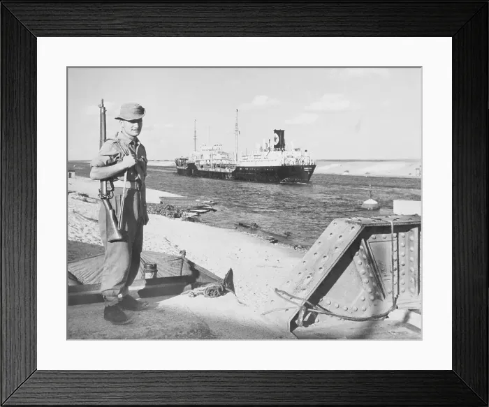 Framed Print : British on Guard at Suez Canal Zone Framed Print : British on Guard at Suez Canal Zone