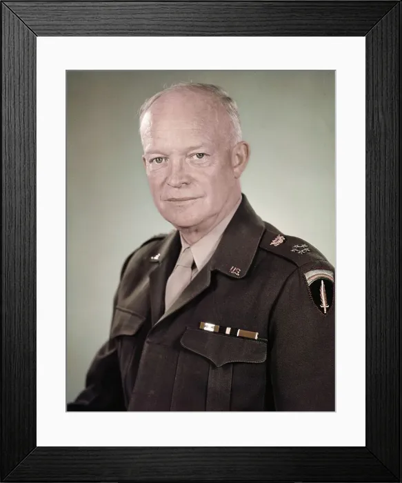 Framed Print : General Eisenhower Wearing Uniform Framed Print : General Eisenhower Wearing Uniform