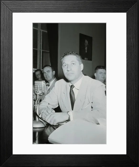 Framed Print : Budd Schulberg Testifying