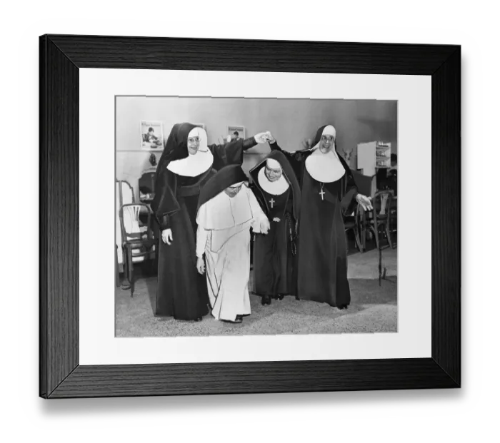 Framed Print : Square Dancing Nuns Framed Print : Square Dancing Nuns