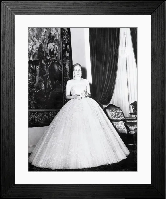 Framed Print : Eva Peron During Formal Reception Framed Print : Eva Peron During Formal Reception
