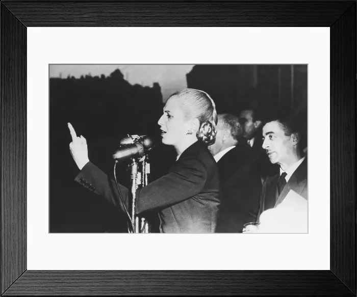 Framed Print : Eva Peron Giving an Election Speech Framed Print : Eva Peron Giving an Election Speech