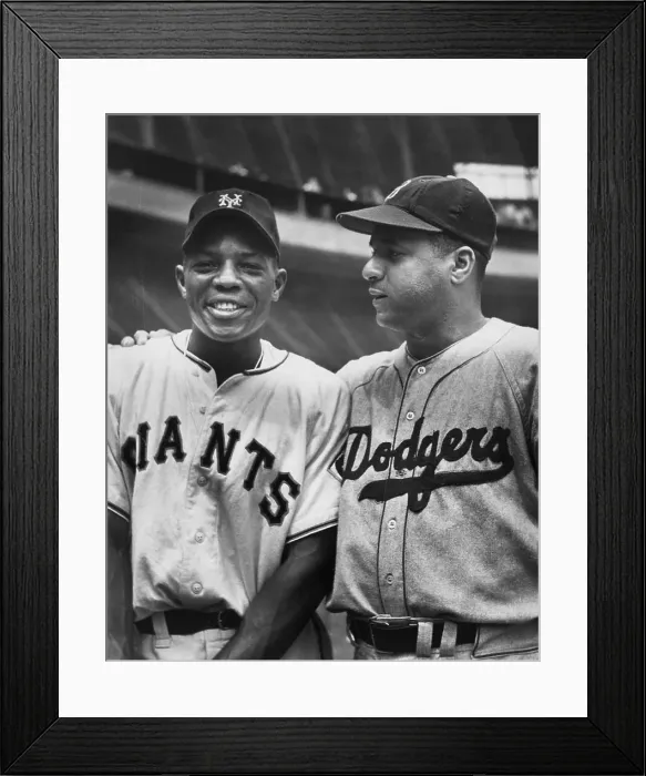 Framed Print : Willie Mays and Roy Campanella Framed Print : Willie Mays and Roy Campanella
