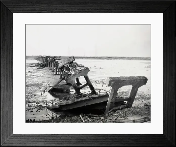 Framed Print : Destroyed Songchon River Bridge Framed Print : Destroyed Songchon River Bridge