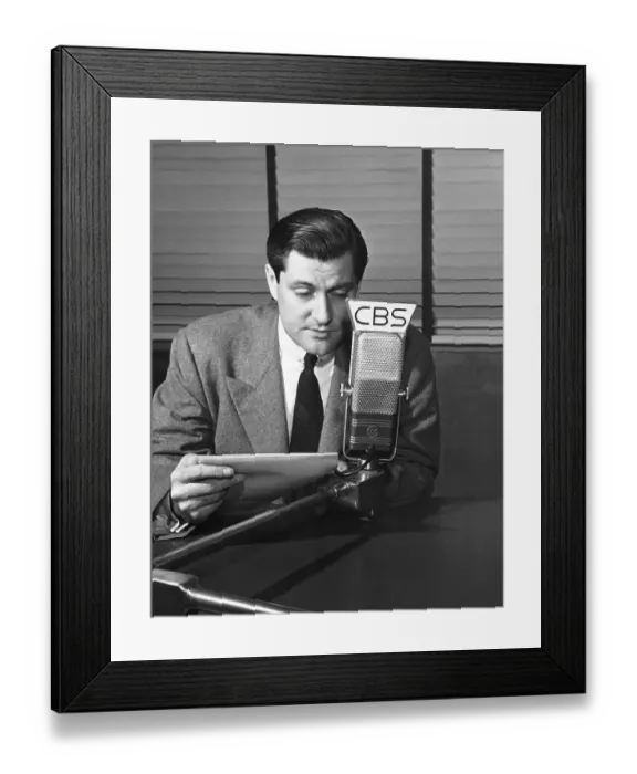 Framed Print : Eric Sevareid Broadcasting Framed Print : Eric Sevareid Broadcasting