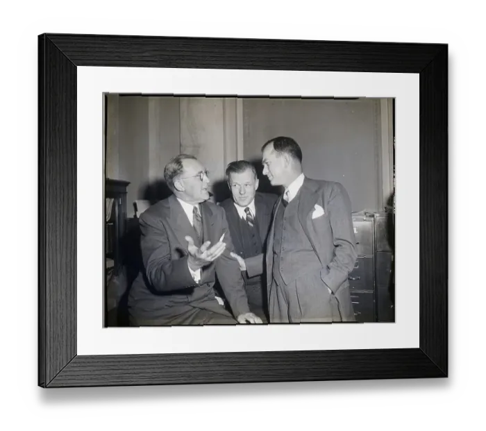 Framed Print : Fulbright, Wilson And Valentine Confer Framed Print : Fulbright, Wilson And Valentine Confer