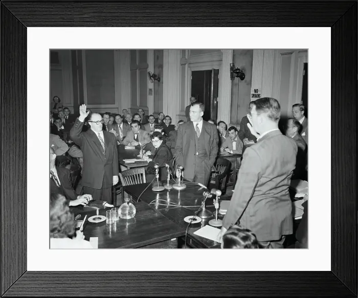 Framed Print : Patrick Manning Being Sworn in to Testify Framed Print : Patrick Manning Being Sworn in to Testify