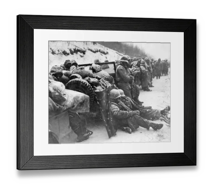 Framed Print : Marine Troops Gathered Together in the Cold Weather Framed Print : Marine Troops Gathered Together in the Cold Weather
