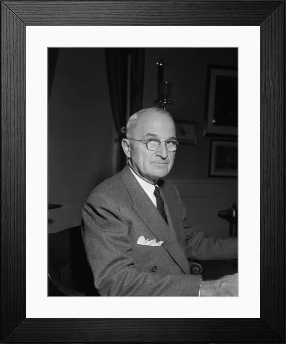 Framed Print : Portrait of President Harry S.Truman Framed Print : Portrait of President Harry S.Truman