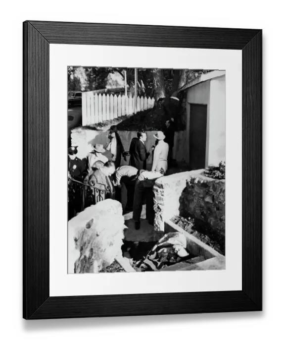 Framed Print : Murder Scene In Hollywood