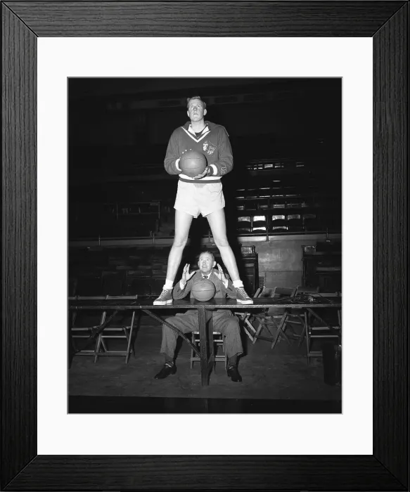Framed Print : Clyde Lovellete Standing on Table Framed Print : Clyde Lovellete Standing on Table