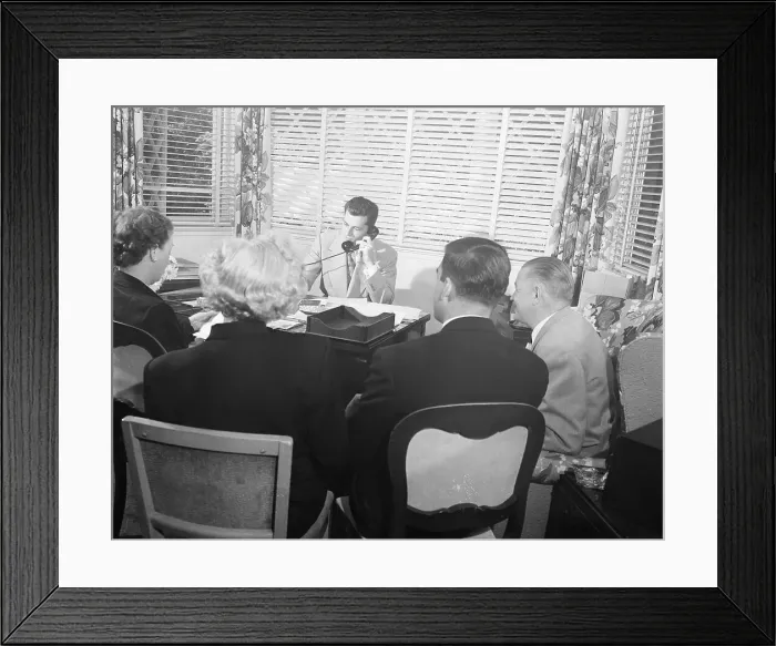 Framed Print : Nicky Hilton in Manager's Meeting Framed Print : Nicky Hilton in Manager's Meeting