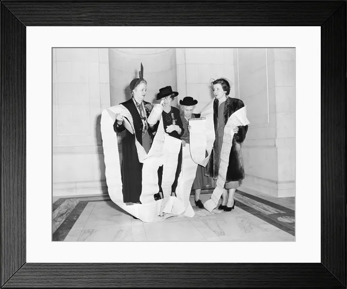Framed Print : American Anti-Communist League Holding Petition Framed Print : American Anti-Communist League Holding Petition