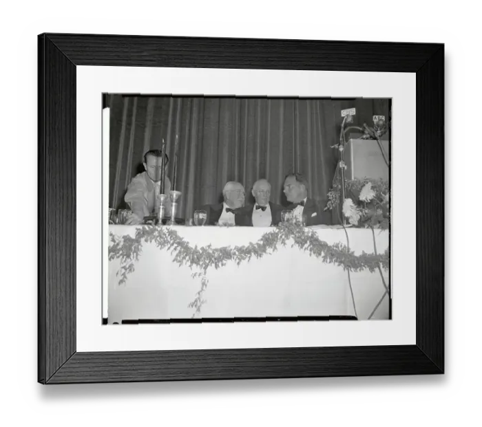 Framed Print : Legal Dignitaries Sitting at Banquet Table Framed Print : Legal Dignitaries Sitting at Banquet Table