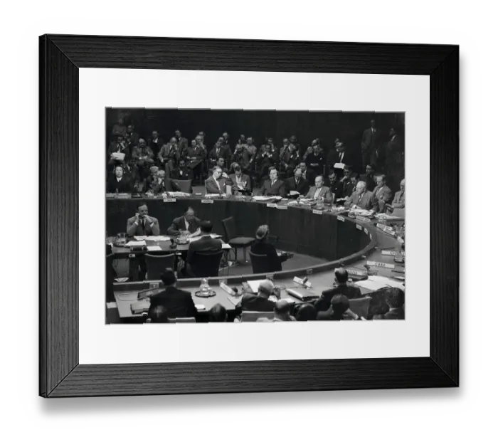 Framed Print : Warren Austin Addressing UN Delegates Framed Print : Warren Austin Addressing UN Delegates