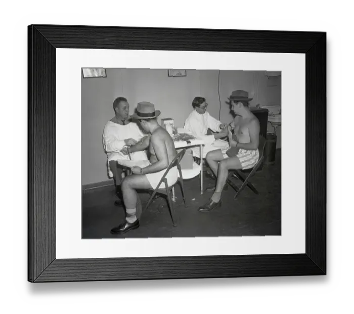 Framed Print : Doctors Give Blood For Testing Framed Print : Doctors Give Blood For Testing