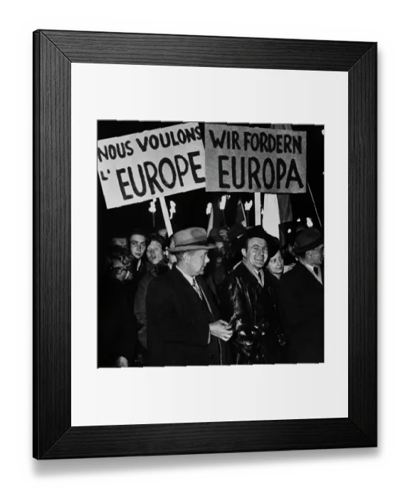 Framed Print : Pro-European Protest In Strasbourg