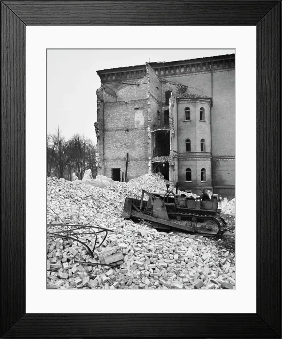 Framed Print : Bulldozer At Berlin Building Site Framed Print : Bulldozer At Berlin Building Site