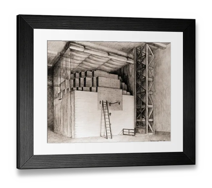 Framed Print : Illustration of First Nuclear Reactor Framed Print : Illustration of First Nuclear Reactor