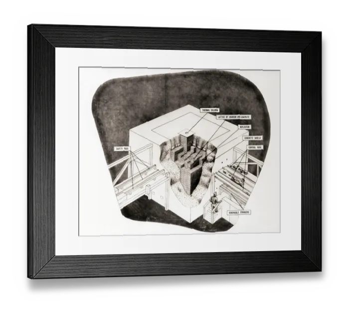 Framed Print : Cross Section of Nuclear Reactor Framed Print : Cross Section of Nuclear Reactor