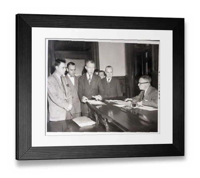 Framed Print : Clarence Hiskey in Court Framed Print : Clarence Hiskey in Court