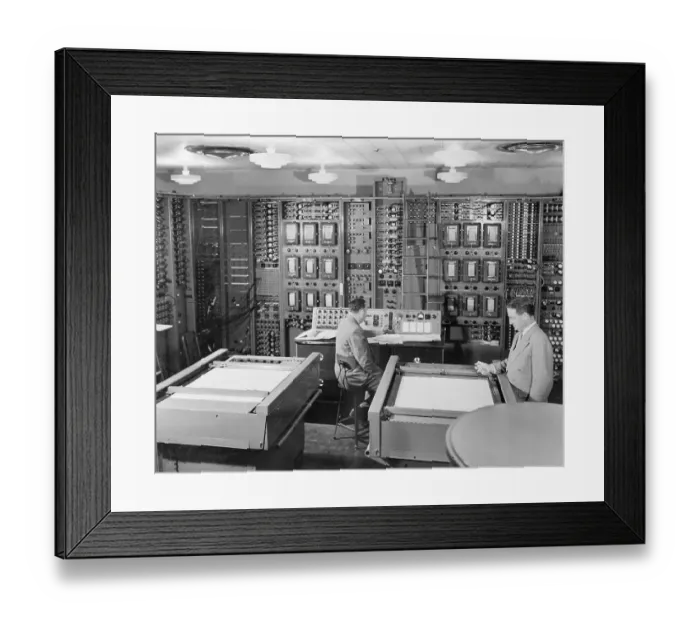 Framed Print : Early Mainframe Computer Framed Print : Early Mainframe Computer