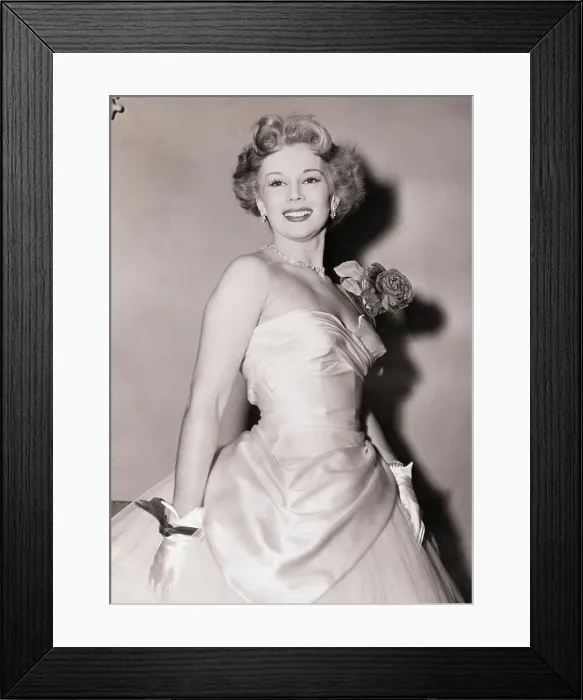 Framed Print : Actress Eva Gabor Poses in Evening Gown Framed Print : Actress Eva Gabor Poses in Evening Gown