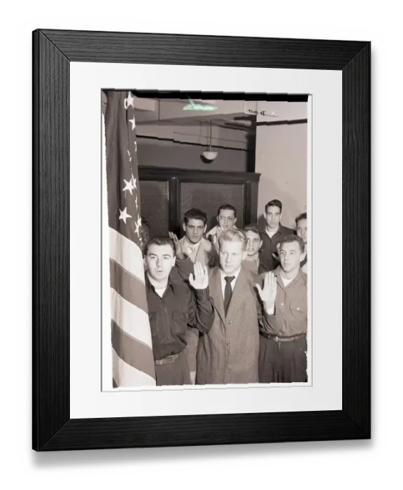 Framed Print : Yankee Whitey Ford Taking the Army Oath Framed Print : Yankee Whitey Ford Taking the Army Oath
