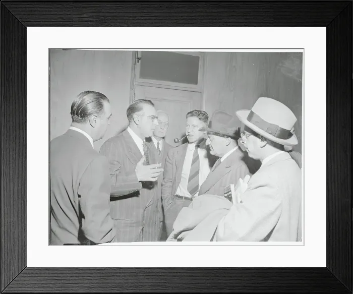 Framed Print : Carmine DeSapio Conversing with Reporters Framed Print : Carmine DeSapio Conversing with Reporters