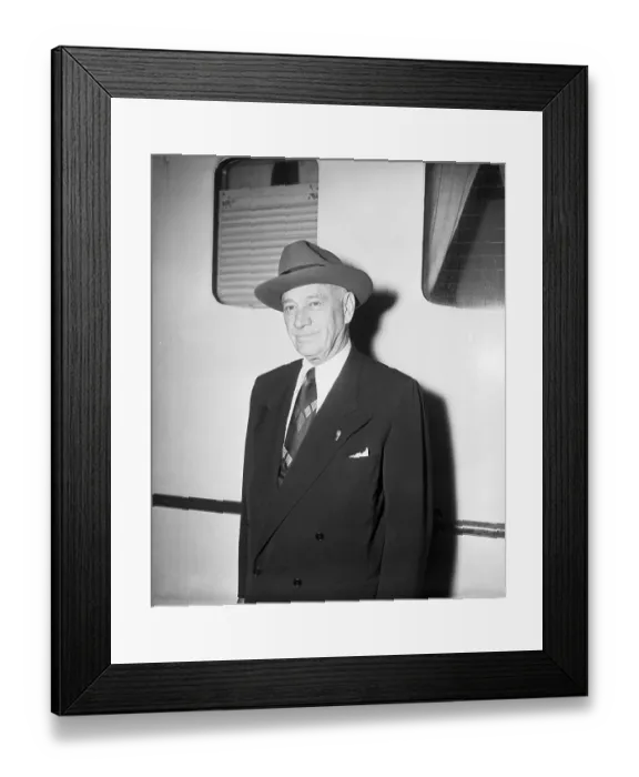 Framed Print : Conrad Hilton, Sr. Returning to US Framed Print : Conrad Hilton, Sr. Returning to US