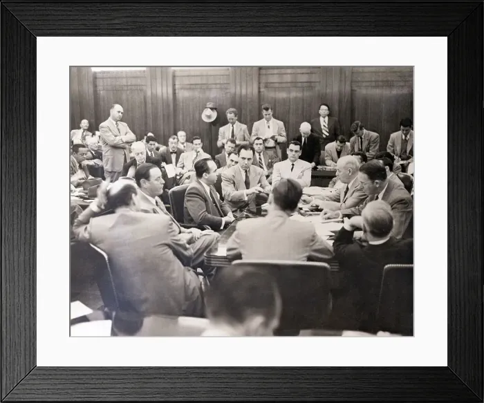 Framed Print : Mickey Cohen at Senate Crime Committee Framed Print : Mickey Cohen at Senate Crime Committee
