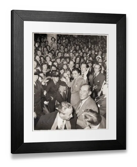 Framed Print : Crowd of Teens around Bill Lawrence Framed Print : Crowd of Teens around Bill Lawrence