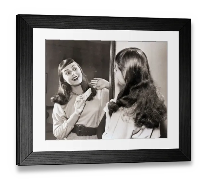 Framed Print : Opera singer Roberta Peters Combing Hair in Mirror Framed Print : Opera singer Roberta Peters Combing Hair in Mirror