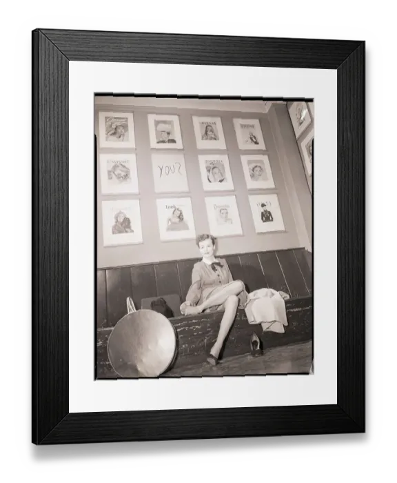 Framed Print : Model Seated in Waiting Room Framed Print : Model Seated in Waiting Room