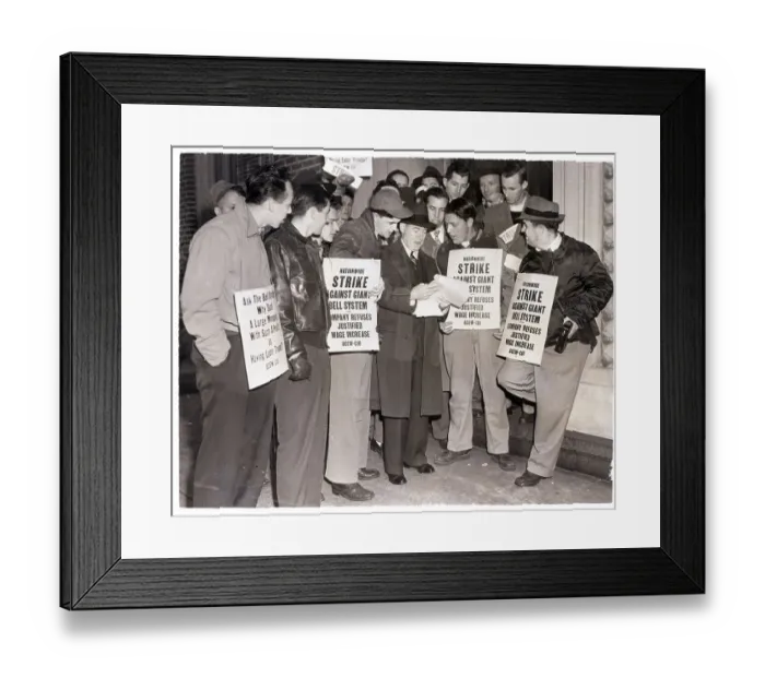 Framed Print : CIO President and Other Striking Workers Framed Print : CIO President and Other Striking Workers