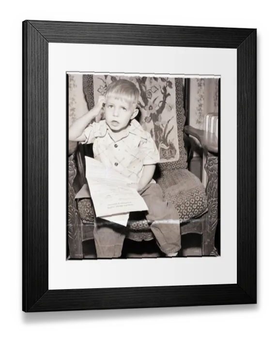 Framed Print : Child with Selective Service Form Framed Print : Child with Selective Service Form