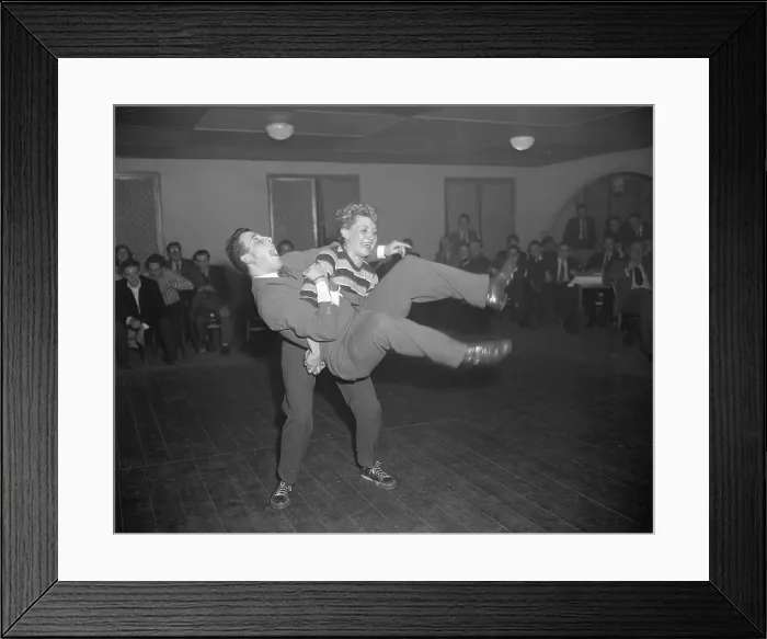 Framed Print : German Couple Dancing American Style