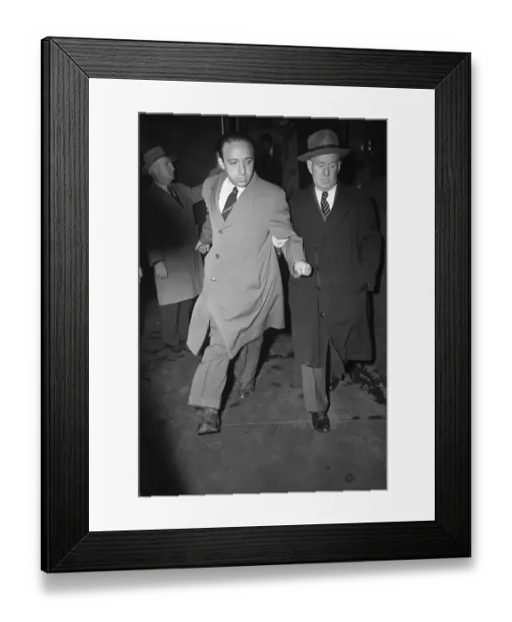Framed Print : Abraham Brothman Arriving at Federal Court Framed Print : Abraham Brothman Arriving at Federal Court