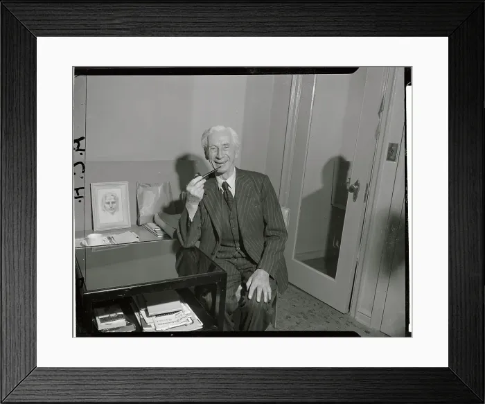 Framed Print : Earl Bertrand Russell Smiling and Holding Pipe Framed Print : Earl Bertrand Russell Smiling and Holding Pipe
