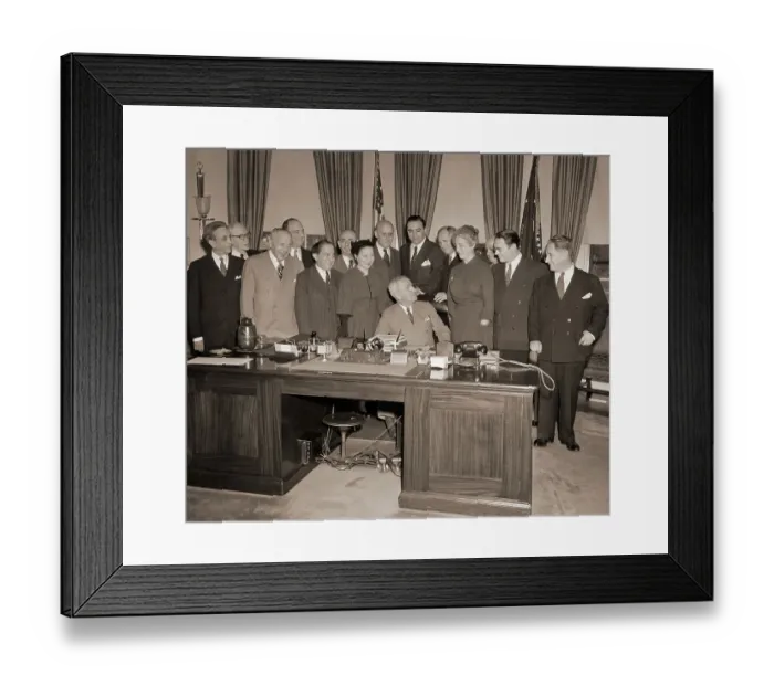 Framed Print : Truman with National Jewish Leaders Framed Print : Truman with National Jewish Leaders